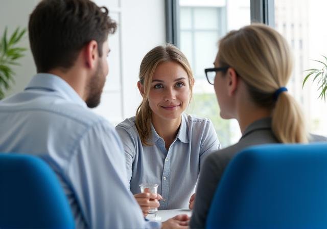 One-on-one coaching session in a minimalist studio